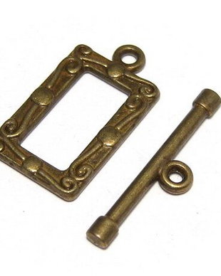 Inchizatoare toggle, bronz, 20x11.5 mm