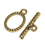 Inchizatoare toggle, auriu antichizat, 20x13 mm