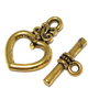 Inchizatoare toggle, auriu antichizat, 20x13 mm