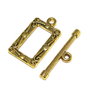 Inchizatoare toggle, auriu antichizat, 20x11.5 mm