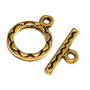 Inchizatoare toggle, auriu antichizat, 16x12 mm