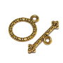Inchizatoare toggle, auriu antichizat, 16.5x13 mm