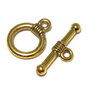 Inchizatoare toggle, auriu antichizat, 15x11 mm