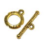 Inchizatoare toggle, auriu antichizat, 14.5x12 mm