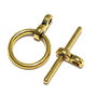 Inchizatoare toggle, auriu antichizat, 12x1.5 mm