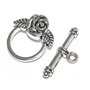 Inchizatoare toggle, argintiu antichizat, 19x17 mm