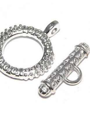 Inchizatoare toggle, argintie, 23.5x19 mm