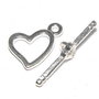 Inchizatoare toggle, argintie, 18x14 mm