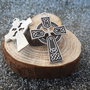 Pandantiv cruce ,motiv celtic gravat 40x26mm  SALAK-T 041
