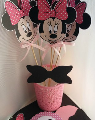 Minnie mouse roz- decoratiune