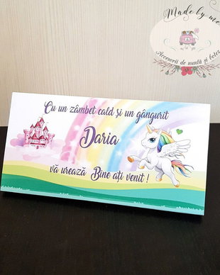 Plic de bani uncorn si curcubeu