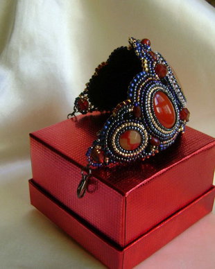 Oferta 3 zile / Bratara vintage cu carneol