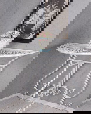 Consola din fier forjat antik white