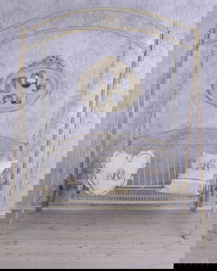 Balansoar din fier forjat antik white