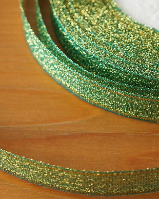 Panglica verde crud metalizat