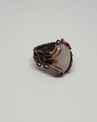 Inel handmade, Inel de cupru,Inel cu cabochone.