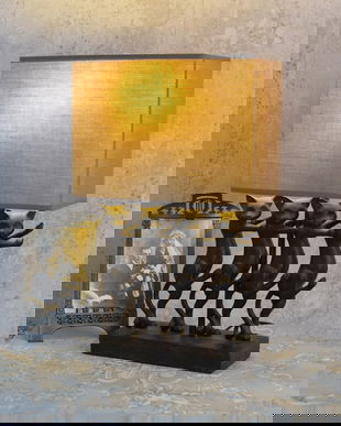 Lampa de masa cu patru pisici