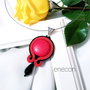 Pandantiv soutache rosu cu cristal negru