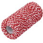 K0911 - (100m) Snur rasucit, bumbac, alb rosu, 2mm, martisor