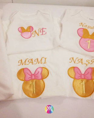 Tricouri Aniversare Brodate "Minnie Mouse"