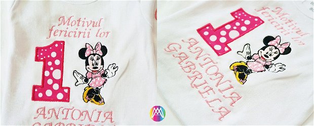 Set Tricouri aniversare cu "Minnie Mouse"