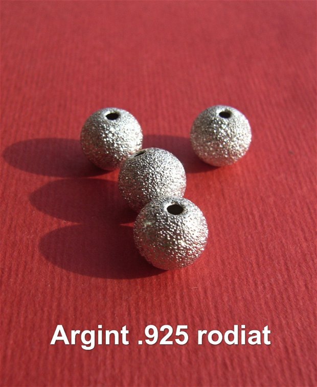 Margica stardust din argint .925 rodiat - sfera aprox 8 mm