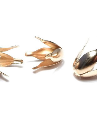 Capacel metalic, auriu, 13x7 mm