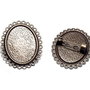 Brosa metalica, bronz, 34x28x7 mm