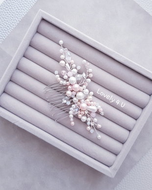 Accesoriu pentru par elegant - Romelia , Accesoriu cu perle și cristale