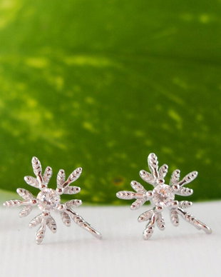 Baza cercei, argint 925 si cubic zirconia (1per)