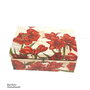 Cutie din lemn  cu flori de amaryllis