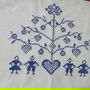 Stergar/napron vintage broderie albastra