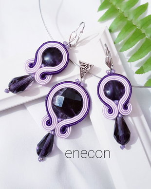 Set soutache ametist