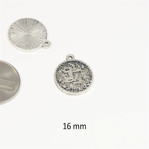 Charm zodie, din zamac, 16 mm, AD 354