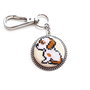 Accesoriu geanta,   breloc chei, cu broderie manuala