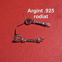 Tortite cercei cu pin din argint .925 rodiat cu zirconii, de lungime aprox 23 mm