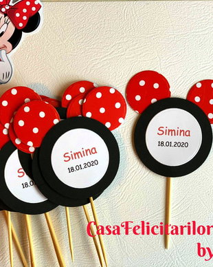 Toppers prajituri-Minnie Mouse