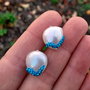 Cercei perle de cultura&rhinestone