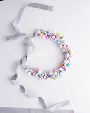 Colier elegant, Colier multicolor, Colier cu perle și cristale