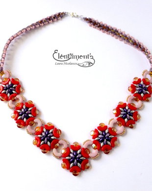 REZERVAT - Flori de toamna - colier multicolor
