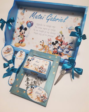 Set pentru mot / prima aniversare Mickey si prietenii