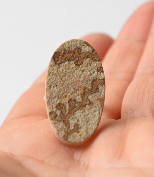 Inel din piatra naturala de calcar dendritic si argint 925