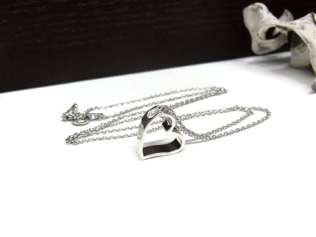 Colier minimalist argint - Heart