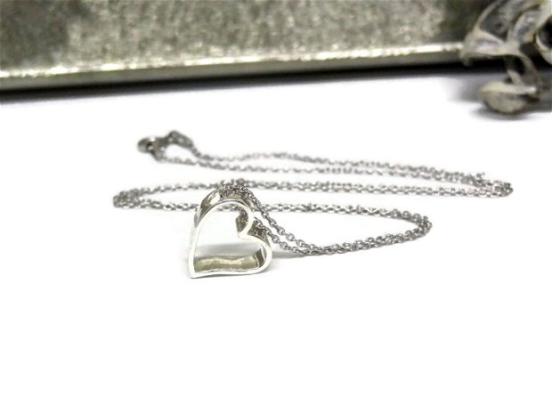 Colier minimalist argint - Heart