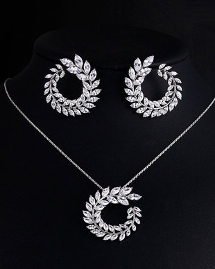 NOEL *SET  ZIRCONIU *Cercei Zirconiu cu Pendativ zirconiu