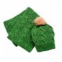 Set fular si căciulă tricotata manual verde