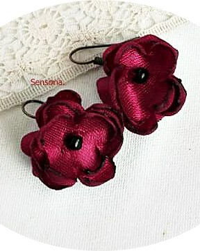 cercei flori burgundy
