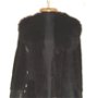 Jacheta noua, superba, stil Alain Delon, din blana naturala si piele, neagra, cu tente argintii