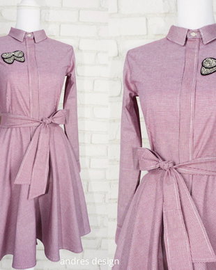 Rochie Camasa  stofa carouri grena