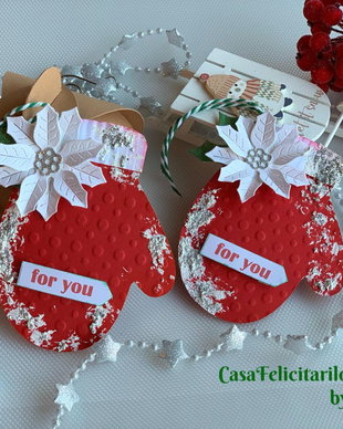 Set doua bucati etichete decorative Craciun